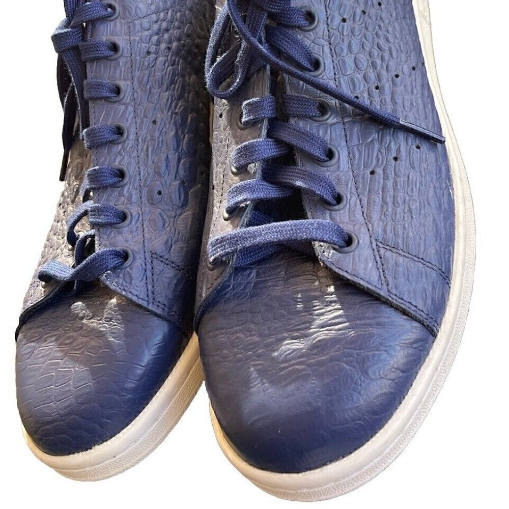 Adidas Mens Stan Smith AQ2730 Blue Animal Print Casual Shoes Sneakers Size 11.5 - Picture 4 of 16